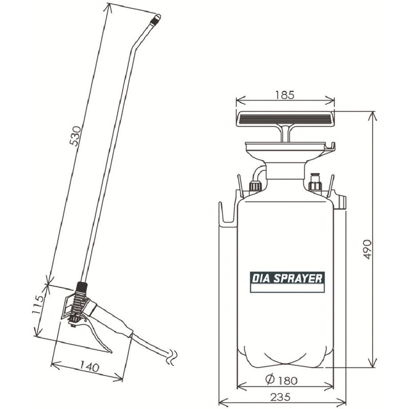 フルプラ　プレッシャー式噴霧器　５リッター　剥離剤用　５５０１　メーカー直送 ▼返品・キャンセル不可【他商品との同時購入不可】