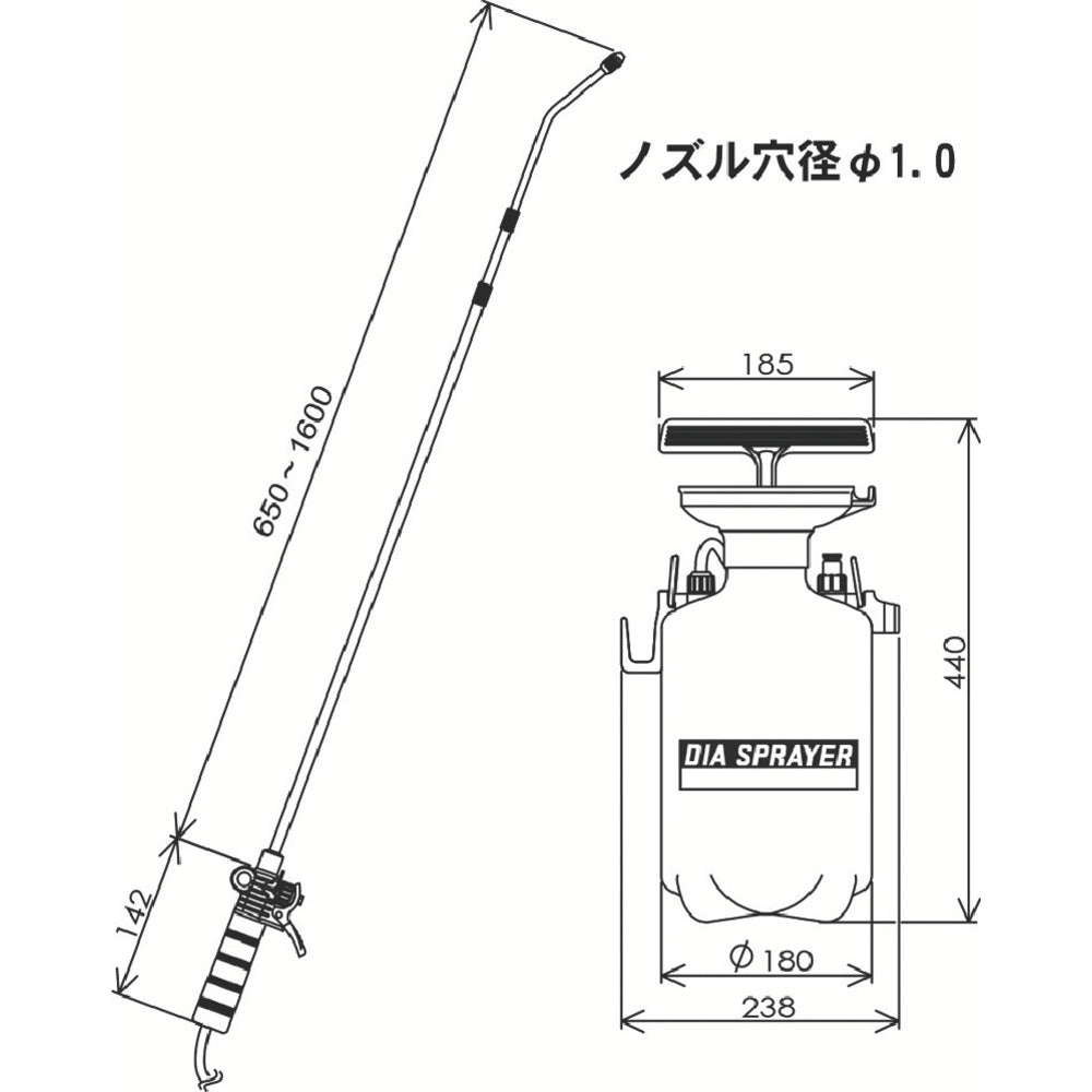 フルプラ　ダイヤスプレー　プレッシャー式噴霧器　№7450　4L フルプラ ダイヤスプレープレッシャー式噴霧器4L 7450 【直送品】 返品