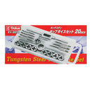 タップダイスセット EV-20TD 20PCS 【直送品】 返品・キャンセル・他商品と同時購入は不可