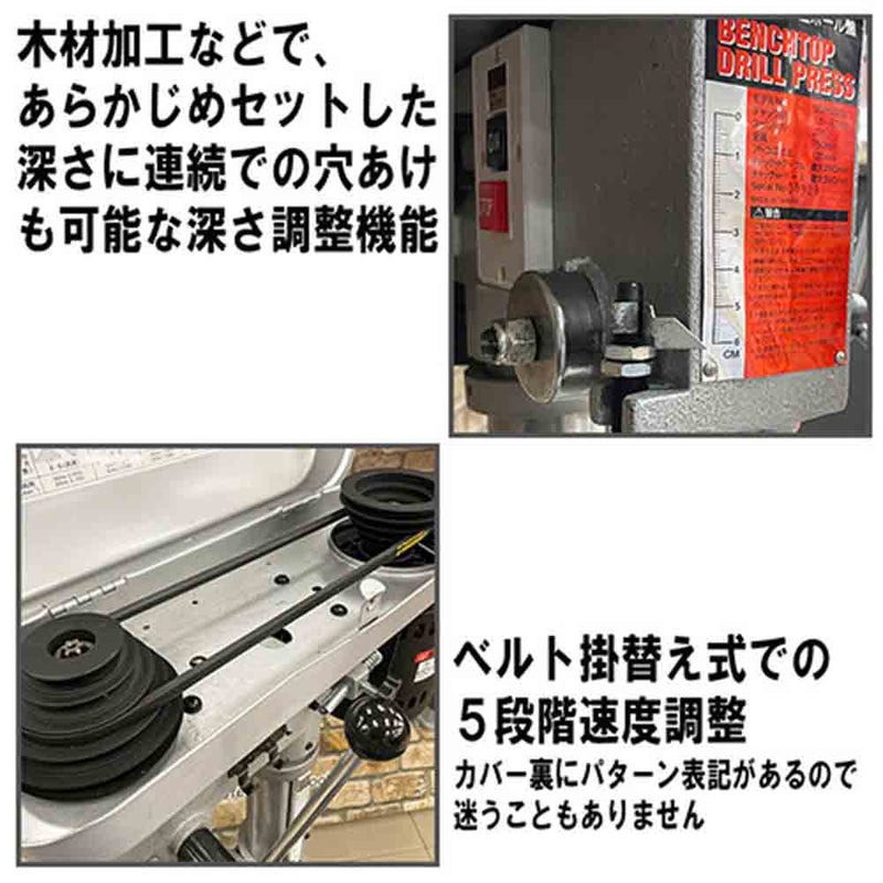 卓上ボール盤 600W SDP-600V メーカー直送 ▼返品・キャンセル不可【他商品との同時購入不可】