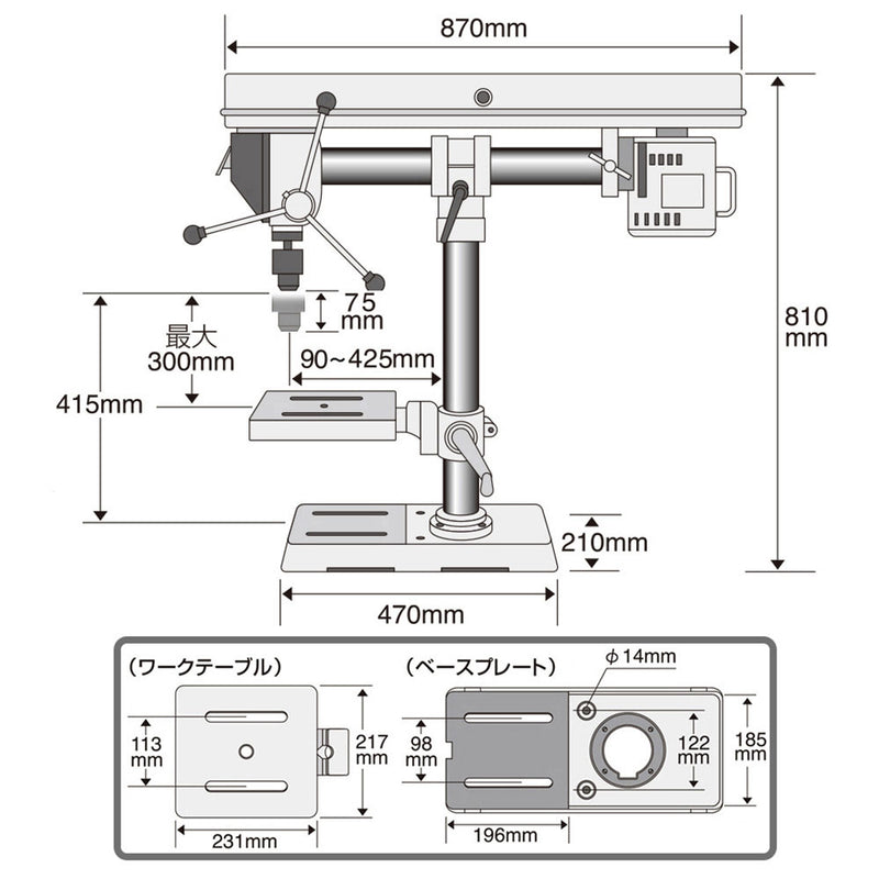 ラジアルボール盤 600W SDP-600RD メーカー直送 ▼返品・キャンセル不可【他商品との同時購入不可】