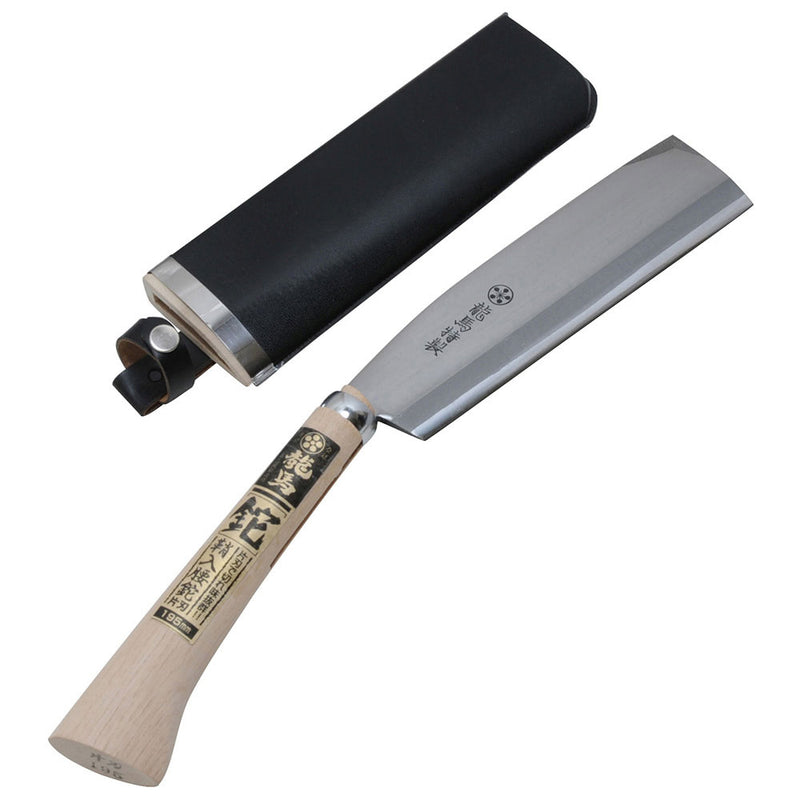 鞘入腰鉈 片刃 195MM メーカー直送 ▼返品・キャンセル不可【他商品との同時購入不可】
