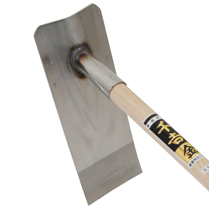 中京型ステン平鍬 角型 鋼付 メーカー直送 ▼返品・キャンセル不可【他商品との同時購入不可】