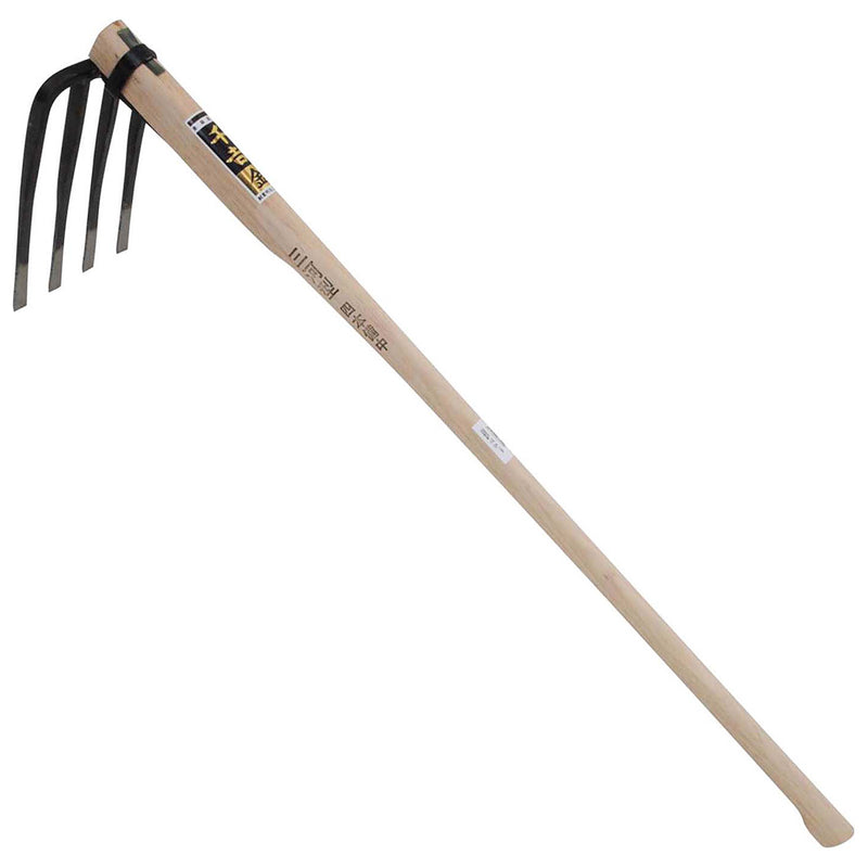 三河型四本備中鍬 3.5尺 メーカー直送 ▼返品・キャンセル不可【他商品との同時購入不可】