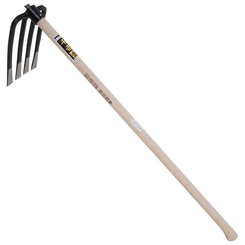 南濃型四本備中鍬 半バチ 3.5尺 メーカー直送 ▼返品・キャンセル不可【他商品との同時購入不可】