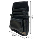 本革腰釘袋3段 DVC-KZ28 メーカー直送 ▼返品・キャンセル不可【他商品との同時購入不可】