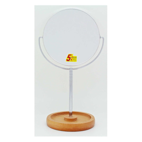 Merry 5x magnifying table mirror with wooden tray