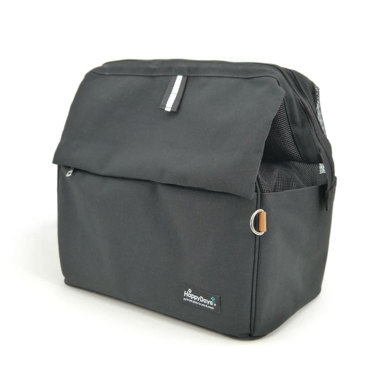 HappyDaysペット用サステナブルリュックキャリーブラック メーカー直送 ▼返品・キャンセル不可【他商品との同時購入不可】