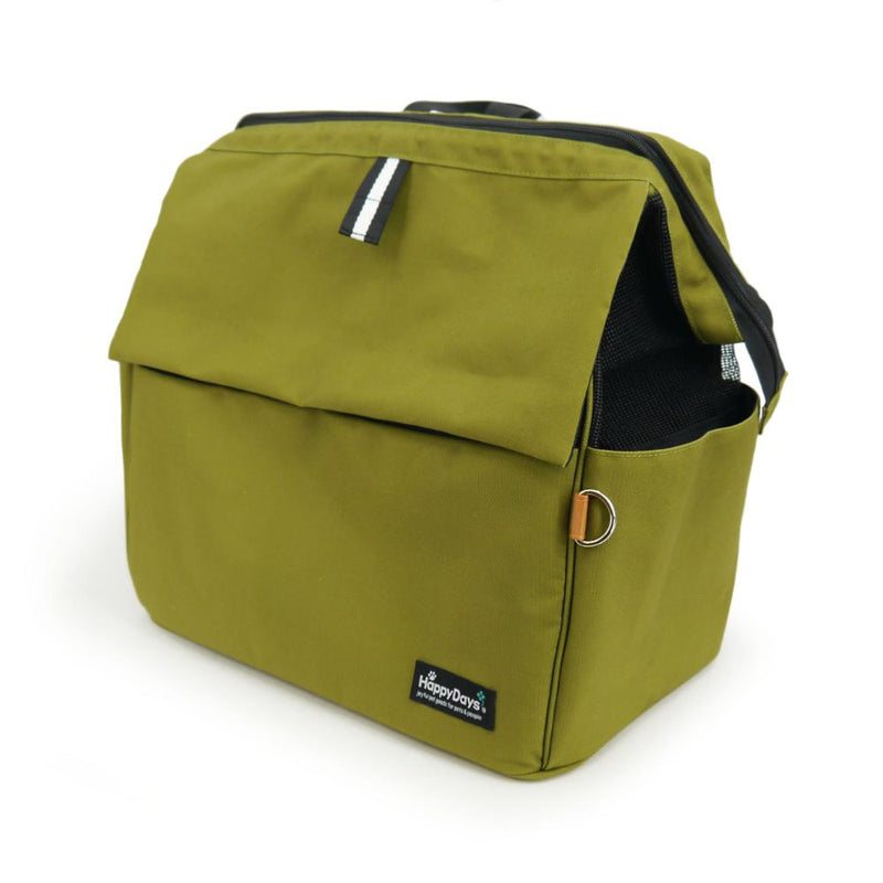 HappyDaysペット用サステナブルリュックキャリーグリーン メーカー直送 ▼返品・キャンセル不可【他商品との同時購入不可】