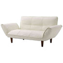 日本製 カウチソファ二人掛け KAN PVCアイボリー 【直送品】 返品・キャンセル・他商品と同時購入は不可