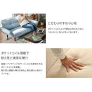 日本製 カウチソファ二人掛け KAN テクノベージュ 【直送品】 返品・キャンセル・他商品と同時購入は不可