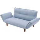 日本製 カウチソファ二人掛け KAN ライトブルー 【直送品】 返品・キャンセル・他商品と同時購入は不可