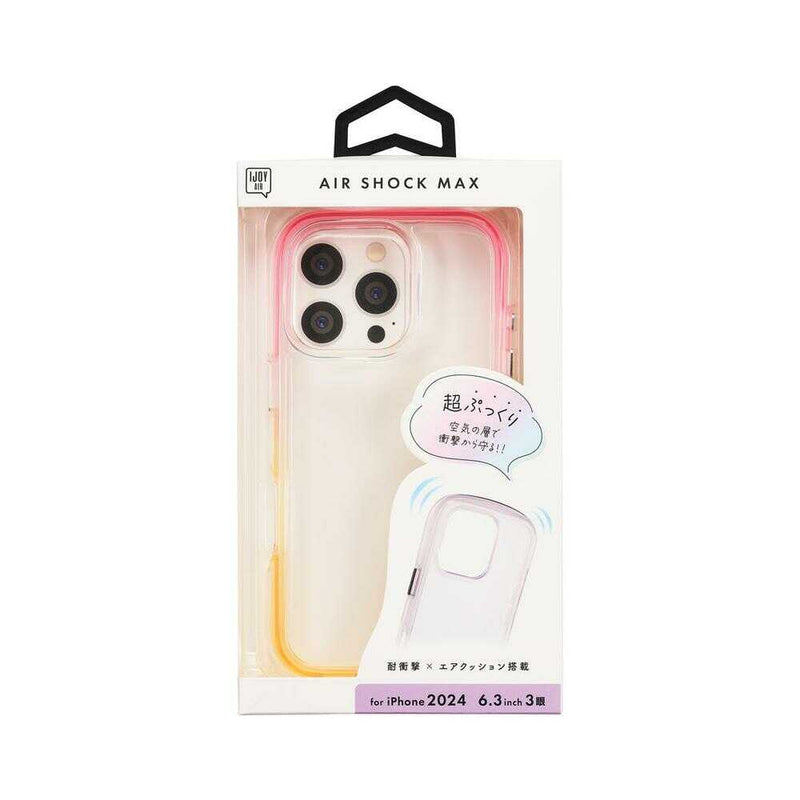 サンクレスト iPhone16 Pro AIR SHOCK MAXケース ピンク×イエロー i38RiJA02