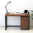 ワークデスク ウォールナットワークデスク1100 T-2546BR 【直送品】 返品・キャンセル・他商品と同時購入は不可
