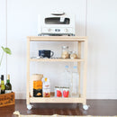 キッチンワゴン スープスリムワゴン 3段 W-3347NA メーカー直送 ▼返品・キャンセル不可【他商品との同時購入不可】