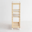 キッチンワゴン スープスリムワゴン 4段 W-3348NA メーカー直送 ▼返品・キャンセル不可【他商品との同時購入不可】