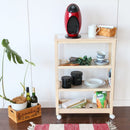 キッチンワゴン スープスリムワゴン 4段 W-3348NA メーカー直送 ▼返品・キャンセル不可【他商品との同時購入不可】