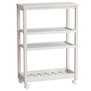 キッチンワゴン スープスリムワゴン 4段 W-3348WH メーカー直送 ▼返品・キャンセル不可【他商品との同時購入不可】