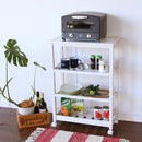 キッチンワゴン スープスリムワゴン 4段 W-3348WH メーカー直送 ▼返品・キャンセル不可【他商品との同時購入不可】