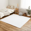 綿100％イブルラグマット デコール  アイボリー190×190  メーカー直送▼返品・キャンセル不可【他商品との同時購入不可】