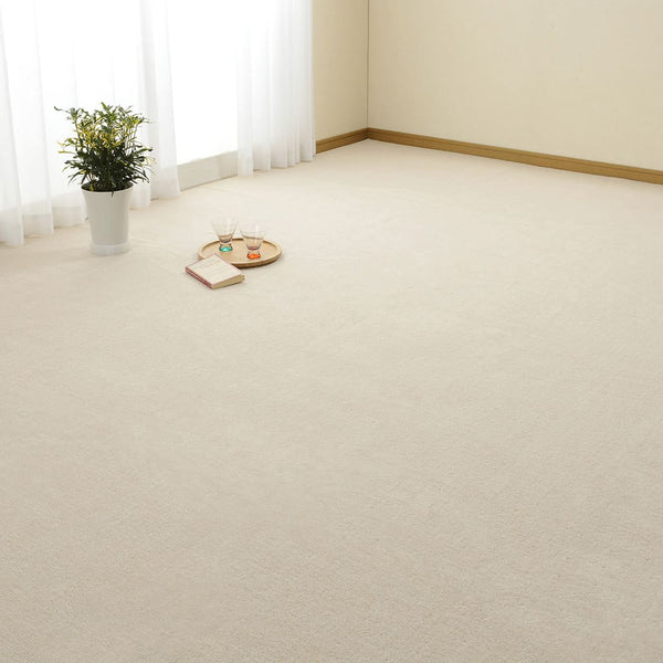 ループパイルの平織カーペット ミーテ 江戸間4.5畳 アイボリー メーカー直送 ▼返品・キャンセル不可【他商品との同時購入不可】
