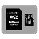 HIDISC microSDXCカード 128GB データ復旧サービス付 CLASS10 UHS-1対応 SD変換アダプタ/ケース付き 1セット