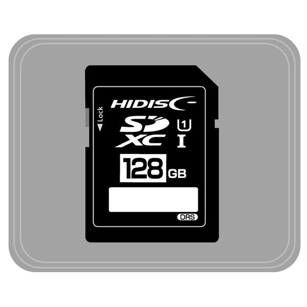 HIDISC SDXCカード 128GB データ復旧サービス付 CLASS10 UHS-1対応 ケース付き 1セット