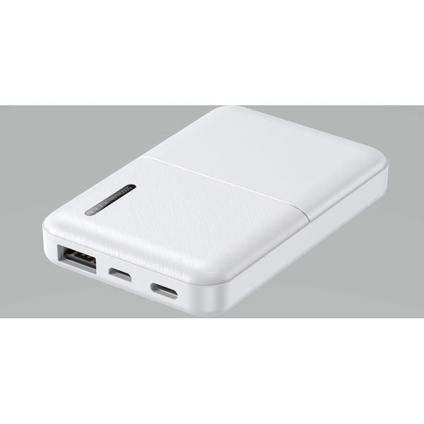 HIDISC Type-C input/output compatible mobile battery 5000mAh white 1 piece