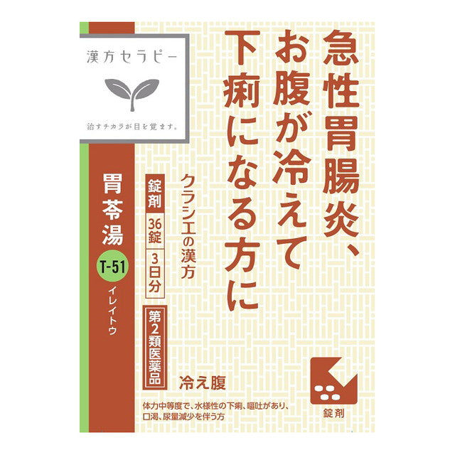 【第2類医薬品】クラシエ薬品 漢方セラピー 胃苓湯エキスEX錠（イレイトウ）３６錠