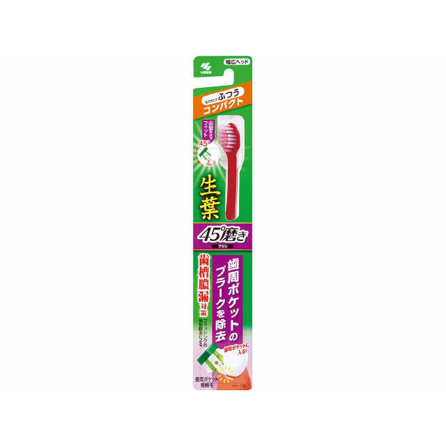 生葉45°磨きブラシ コンパクト ふつう 1本○色の選択不可