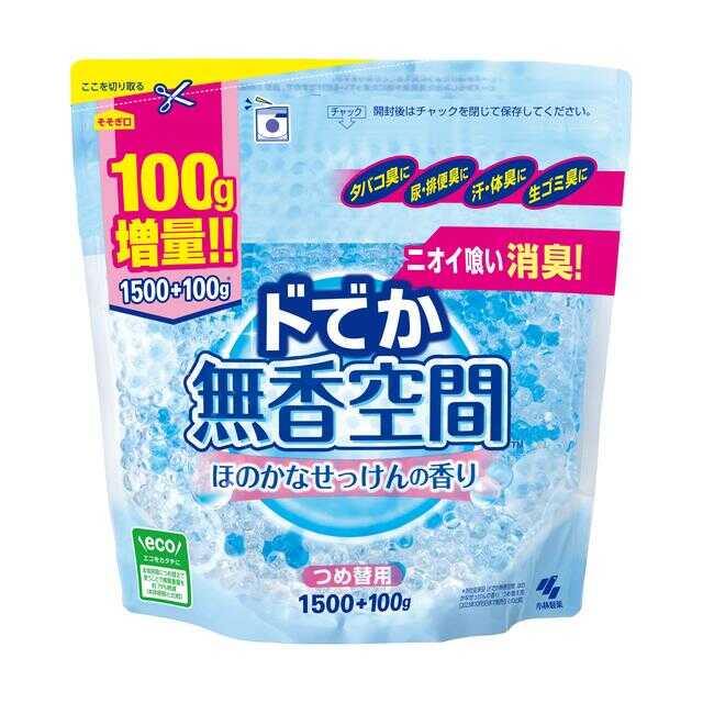 小林製薬 ドでか無香空間ほのかなせっけんつめ替 1600g