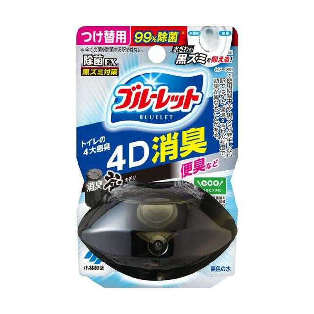 小林製薬 液体ブルーレットおくだけ除菌EX4D消臭つけ替用 消臭炭の香り 67ml