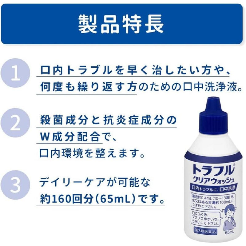 【第3類医薬品】トラフルクリアウォッシュ 65ml