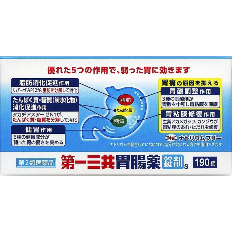 [2 drugs] Daiichi Sankyo Gastrointestinal Tablets 190 tablets