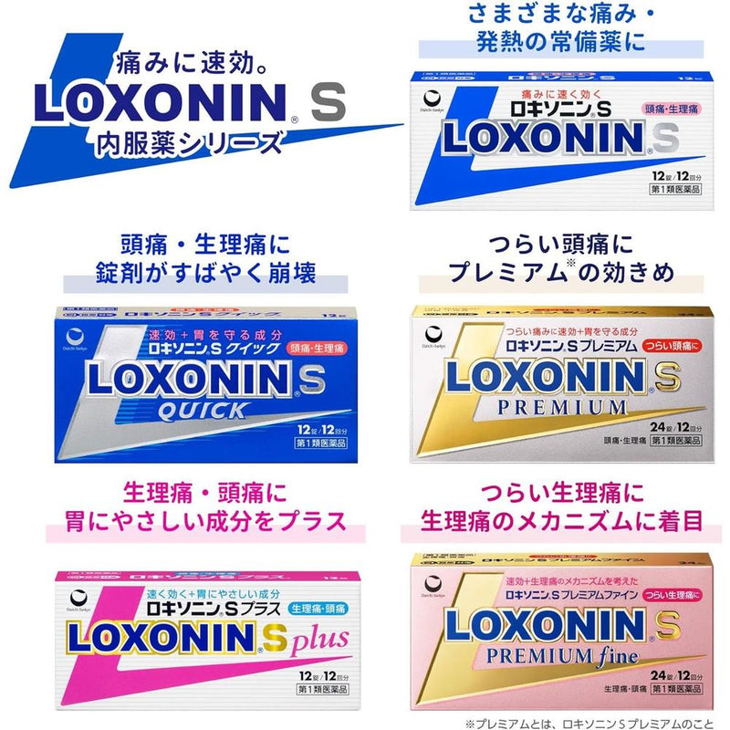 [Class 1 OTC drug] Daiichi Sankyo Healthcare Loxonin S Quick 12 tablets [Self-medication tax system target]