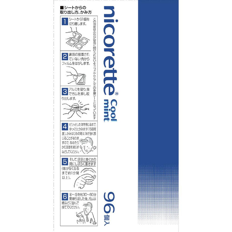 【指定2药】Nicorette 清凉薄荷96粒【自行用药税制】