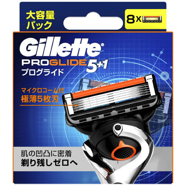 P&amp;G 吉列 Proglide 手动备用刀片 8B 备用刀片 8 件包括