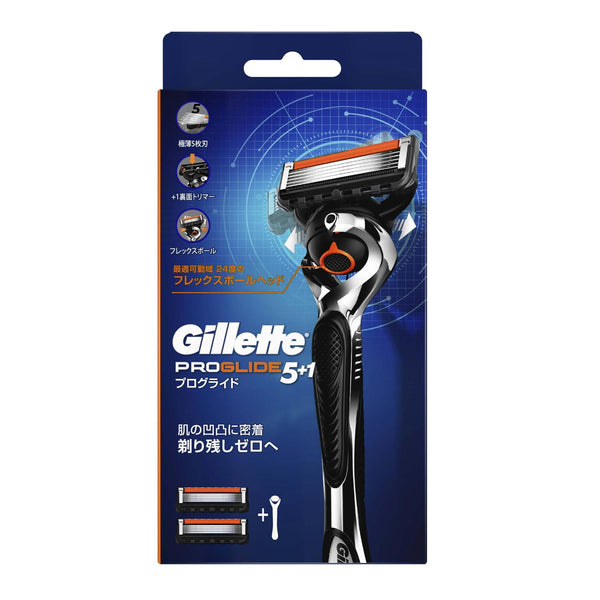 P&amp;G Gillette Proglide Flexball 手动支架，带 2 个备用刀片