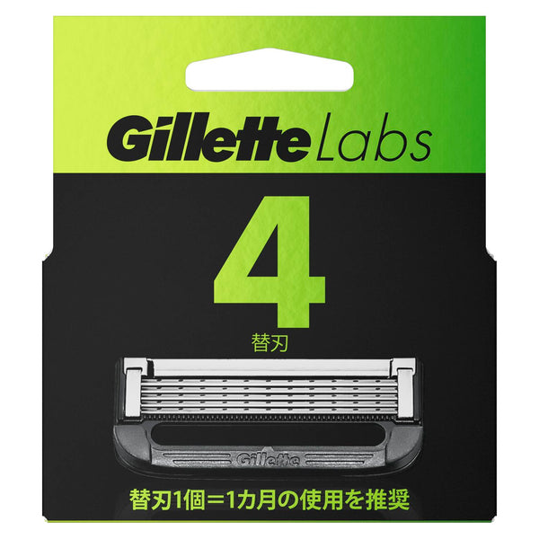 P&amp;G Gillette Gillette Labs Shaving Bar with Exfoliating Bar Men's Replacement Blades, 4 Replacement Blades