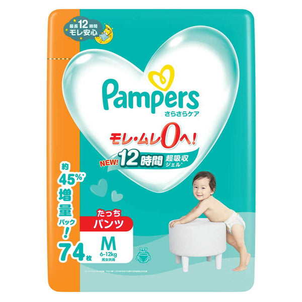 P&G パンパース オムツ さらさらケア Mたっち（6〜12kg） 74枚