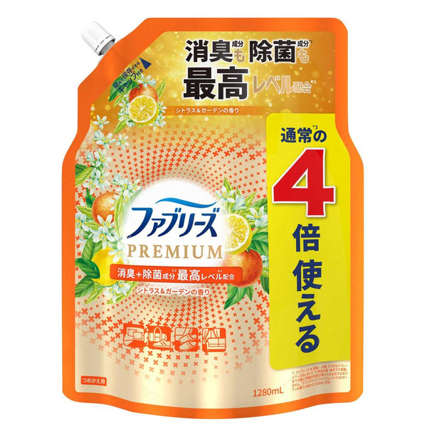 P&G ファブリーズ 消臭スプレー 布用 PREMIUM シトラス＆ガーデン 詰め替え 4回分 1280ml