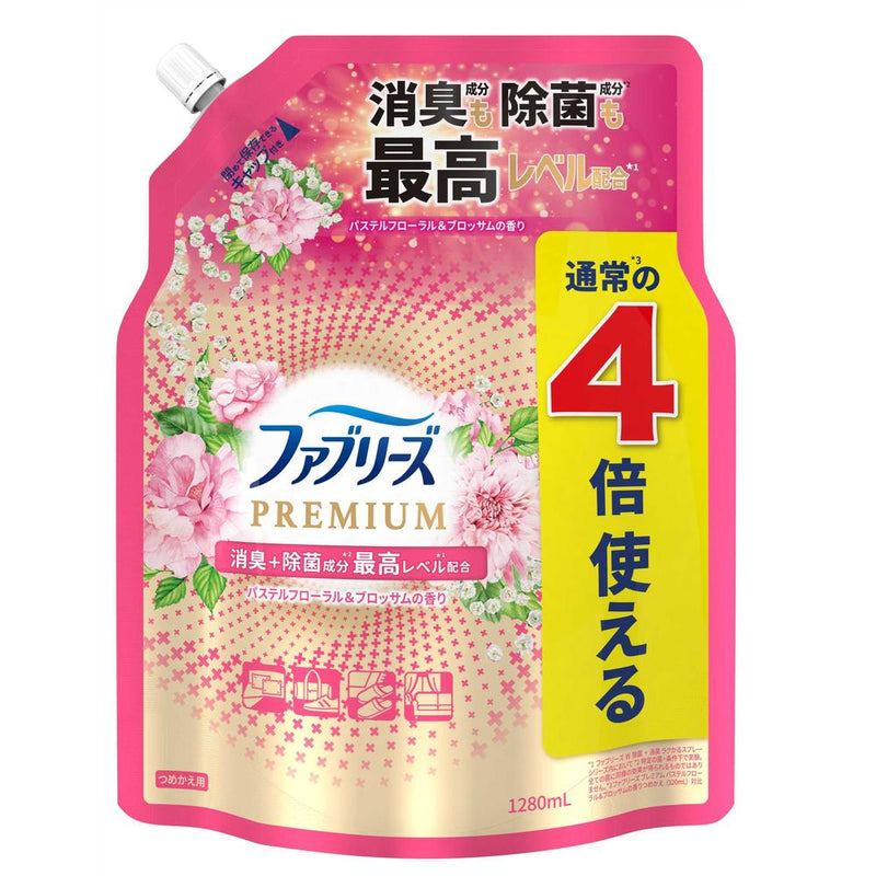 P&G ファブリーズ 消臭スプレー 布用 PREMIUM パステルフローラル＆ブロッサム  詰め替え 4回分 1280ml