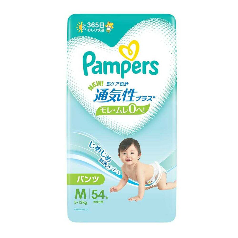 P&G パンパース オムツ 通気性プラス (5〜12kg) M 54枚