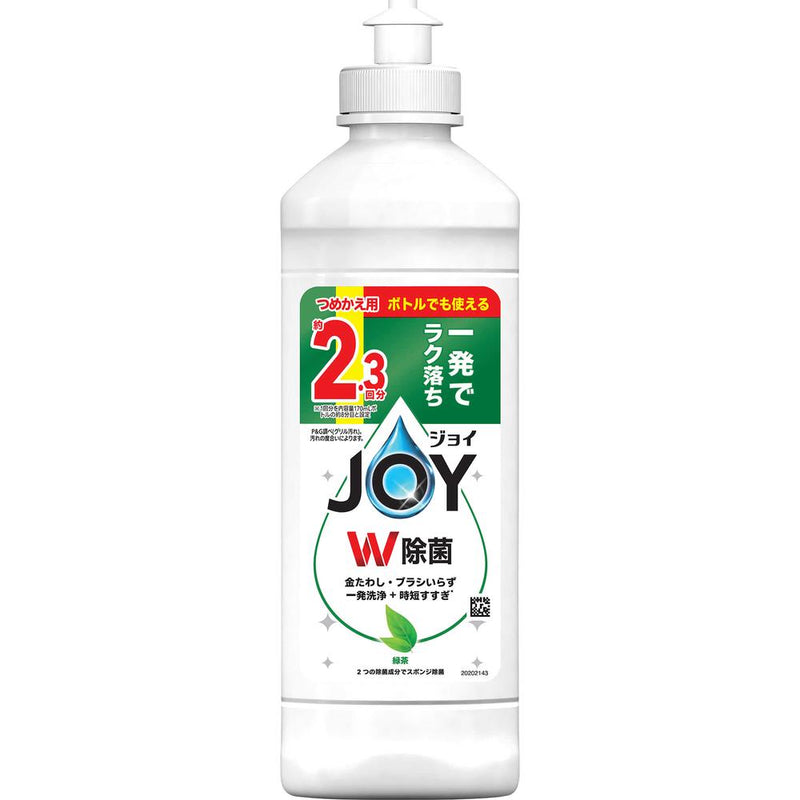 P&G ジョイ W除菌 食器用洗剤 緑茶 キャップ付き詰め替え 300mL