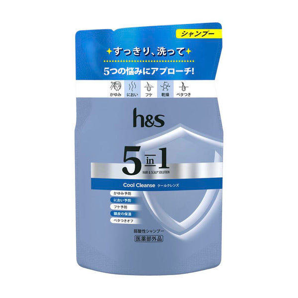 【医薬部外品】h＆s（エイチアンドエス）5in1クールクレンズシャンプー詰め替え 290g