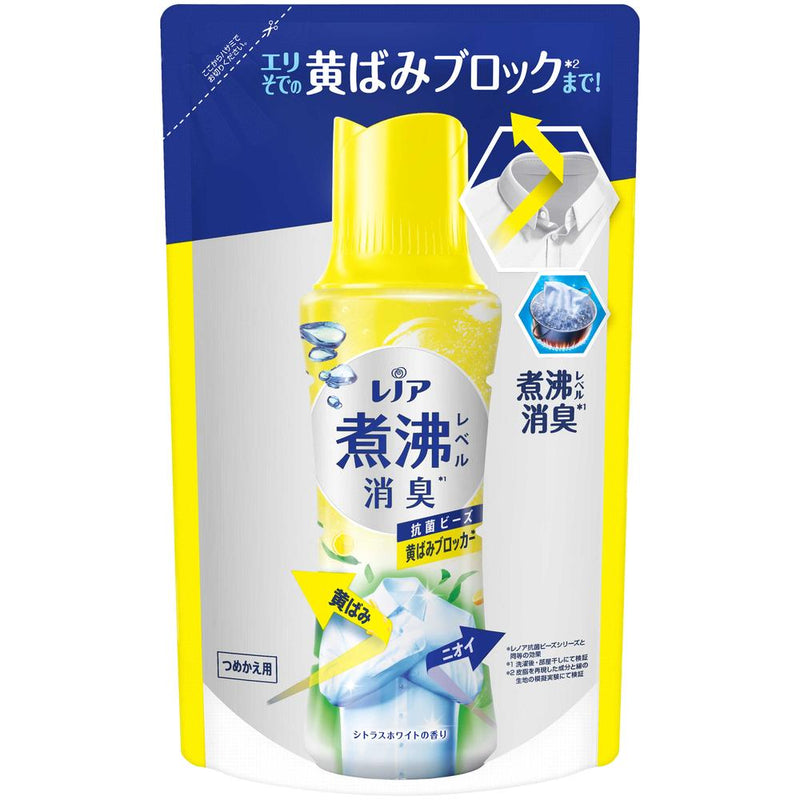 P&G レノア 超消臭 煮沸レベル消臭 抗菌ビーズ 黄ばみブロッカー シトラスホワイト 詰め替え 365mL