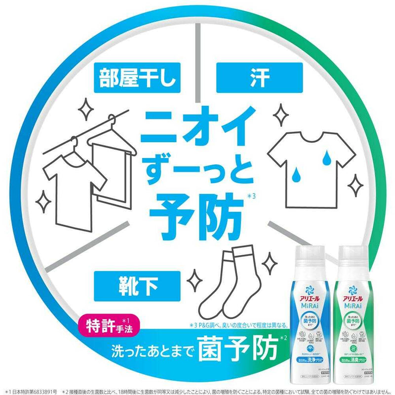 P&G アリエール 洗濯洗剤 MiRAi 漂白剤級の消臭プラス 詰め替え 920g