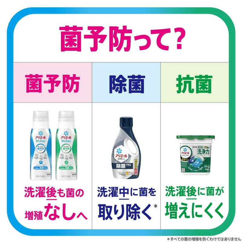 P&G アリエール 洗濯洗剤 MiRAi 漂白剤級の消臭プラス 本体大 510g