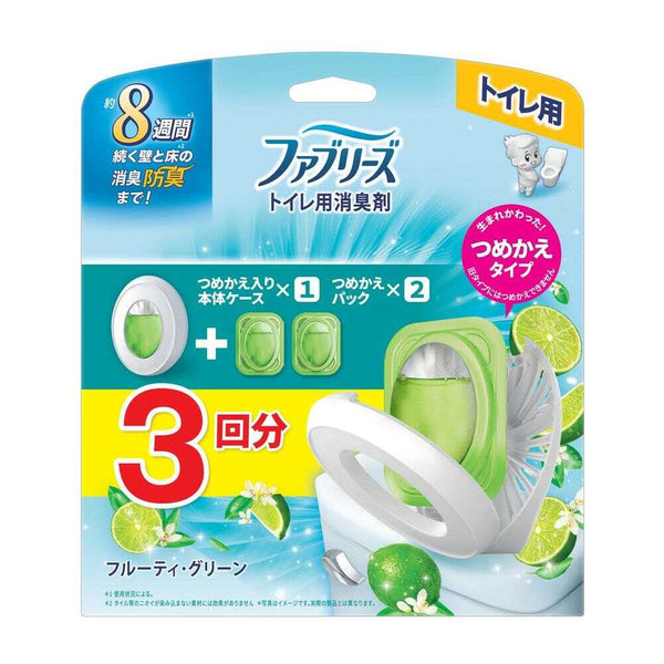 P&G ファブリーズ 消臭芳香剤 トイレ用 フルーティー・グリーン 詰め替え入り本体ケース＋詰め替え2個入り