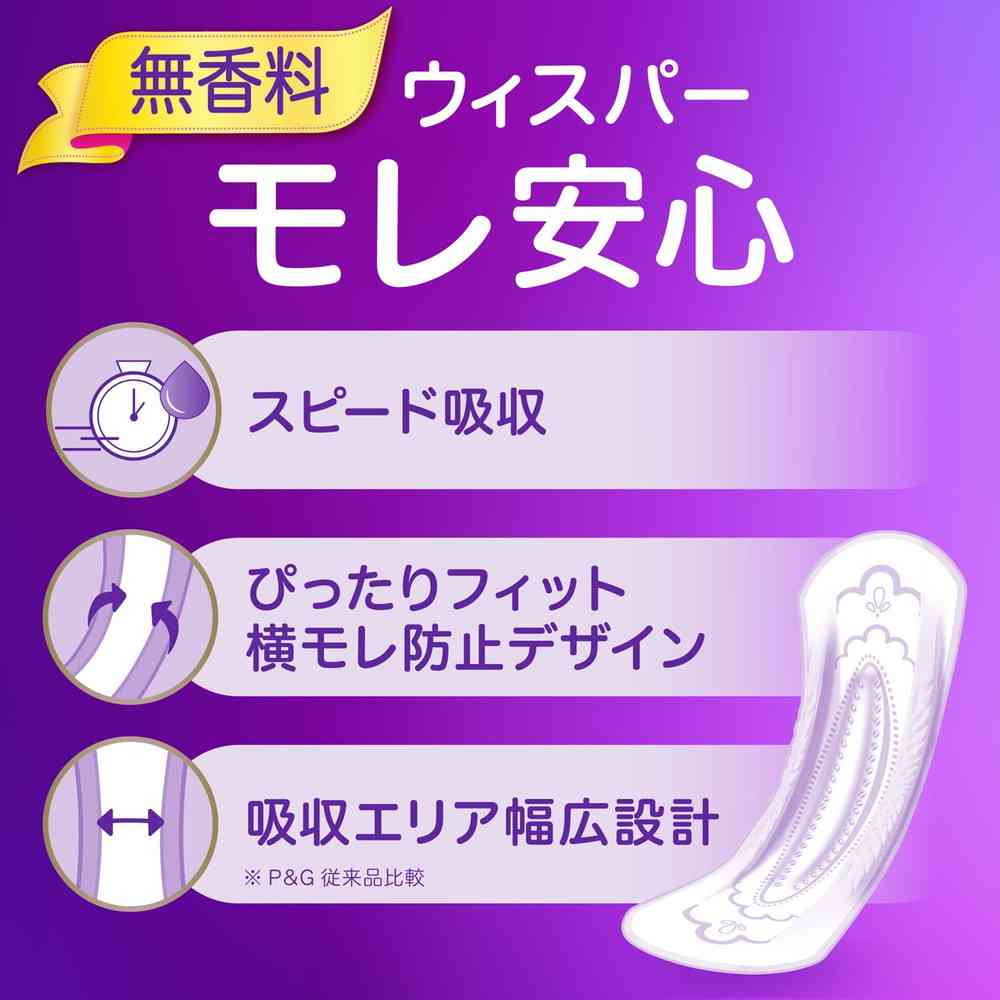 P＆G ウィスパー うすさら安心 120cc 無香料 24枚
